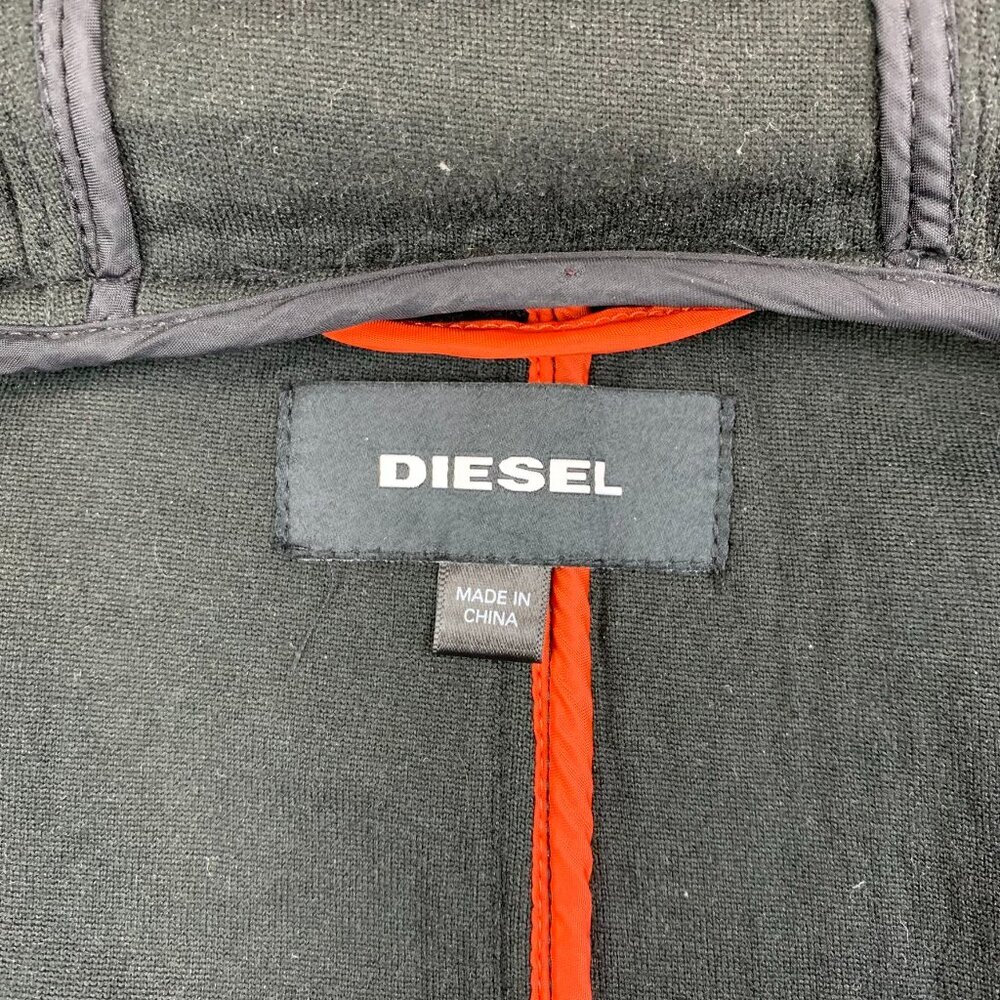 Diesel Mens Winter Jacket Small Navy Blue Full Zip Hooded W Kross Parka Nylon - Picture 7 of 16